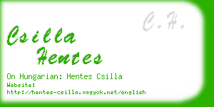 csilla hentes business card